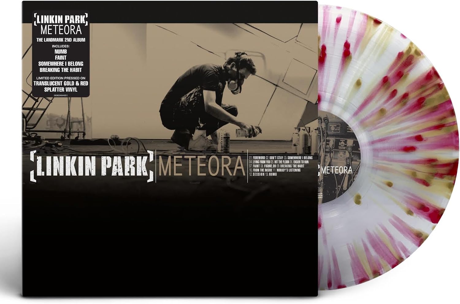 LINKIN PARK - METEORA LTD TRANSLUCENT GOLD AND RED SPLATTER VINYL LTD LP